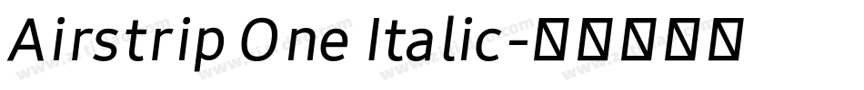 Airstrip One Italic字体转换